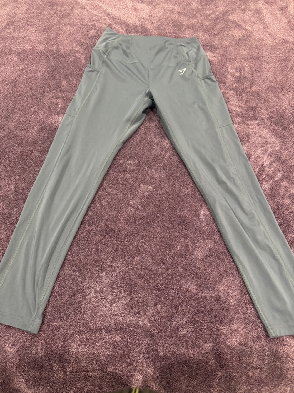 Gymshark Light Gray High-Rise Workout Leggings